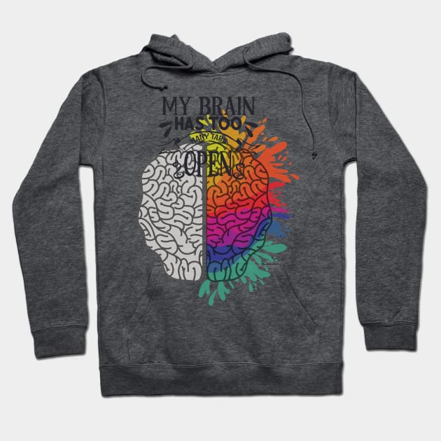 my brain has too many tabs open Hoodie by Love My..